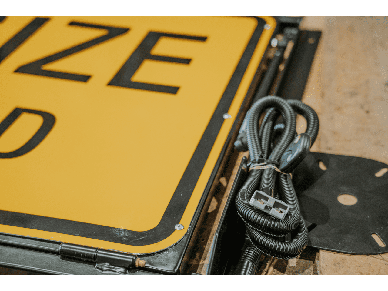 Escort Vehicle Pilot Sign Kit, Oversize Load Ahead, Motorised With Upgraded LED Lights & Frame - Image 7