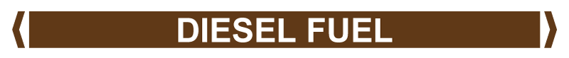 Self Adhesive Pipe Markers, Diesel Fuel (Brown) - Image 2