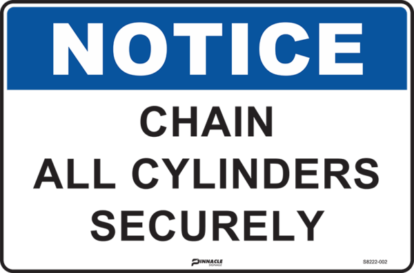 Notice Chain All Cylinders Securely