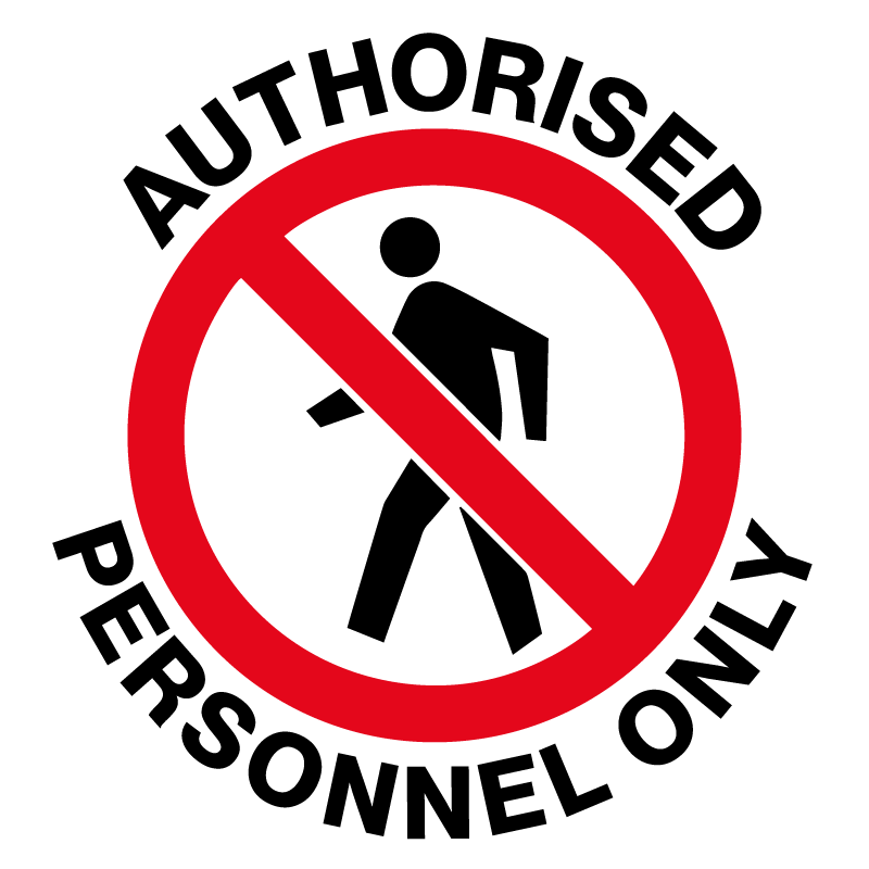 Floor Graphics, Self Adhesive, Anti-Slip, Authorised Personnel Only - Image 2