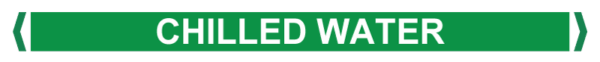 Self Adhesive Pipe Markers, Chilled Water Flow (Green)