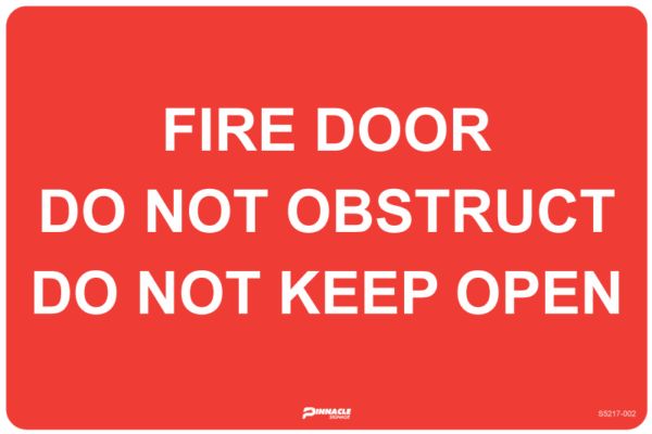 Fire Door Do Not Obstruct Do Not Keep Open