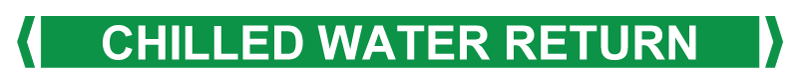 Self Adhesive Pipe Markers, Chilled Water Return (Green) - Image 2