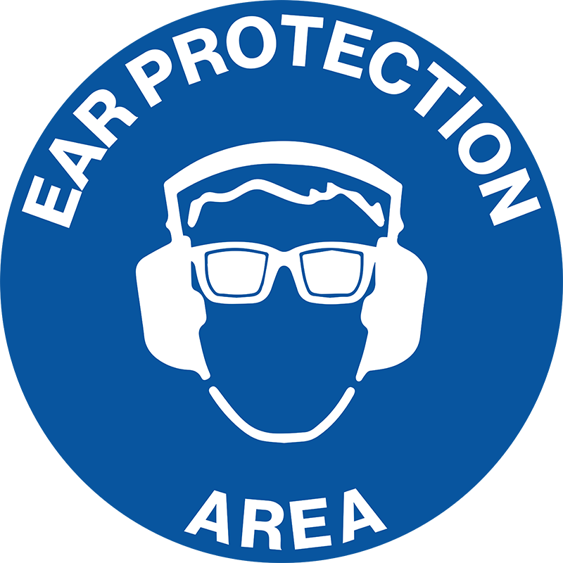 Floor Graphics, Self Adhesive, Anti-Slip, Ear Protection Area - Image 2