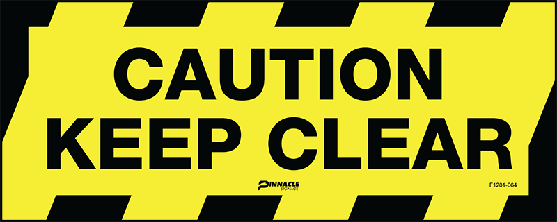 Floor Graphics, Self Adhesive, Anti-Slip, Caution Keep Clear - Image 3