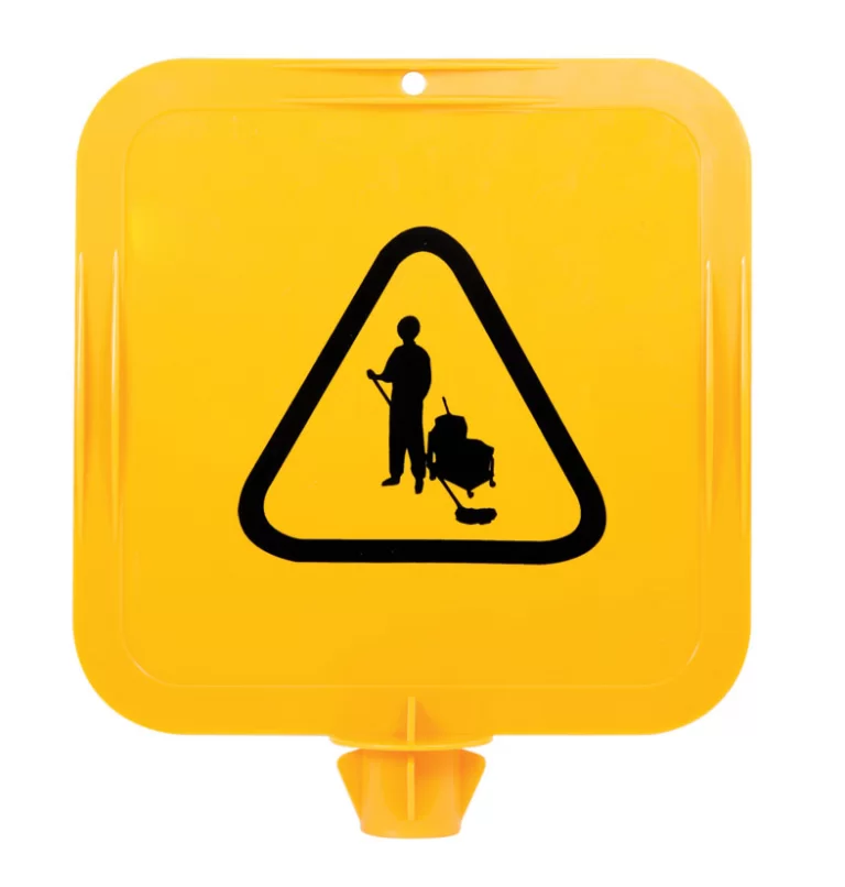 Yellow Lock In Sign Frame, Cleaning Picto - Image 2