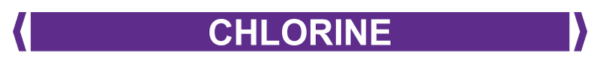 Self Adhesive Pipe Markers, Chlorine (Violet)