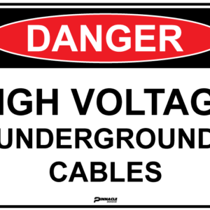Danger High Voltage Underground Cables