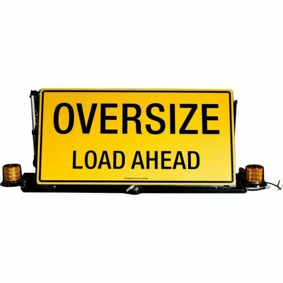 Escort Vehicle Pilot Sign Kit, Oversize Load Ahead, Motorised With Upgraded LED Lights & Frame - Image 2