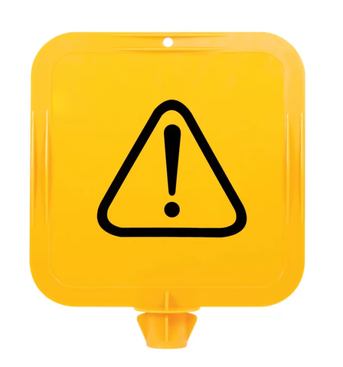 Yellow Lock In Sign Frame, Warning Triangle & Exclamation Mark - Image 2