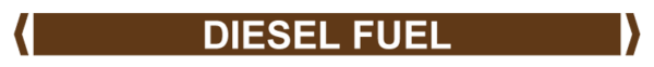 Self Adhesive Pipe Markers, Diesel Fuel (Brown)