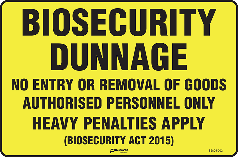 Biosecurity Dunnage No Entry Or Removal Of Goods... - Image 3