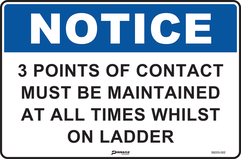 Notice 3 Points Of Contact Must Be Maintained At All Times... - Image 2