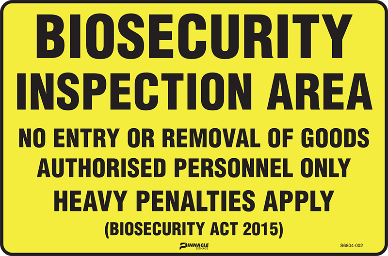 Biosecurity Inspection Area No Entry Or Removal Of Goods... - Image 2