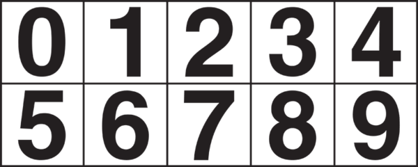 50mm Magnetic Numbers For Safety Record Board, 0-9
