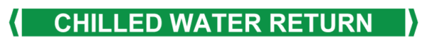 Self Adhesive Pipe Markers, Chilled Water Return (Green)