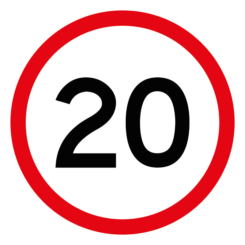 20km/h, Multi Message 600 x 600mm Corflute, Class 1 Reflective - Image 2