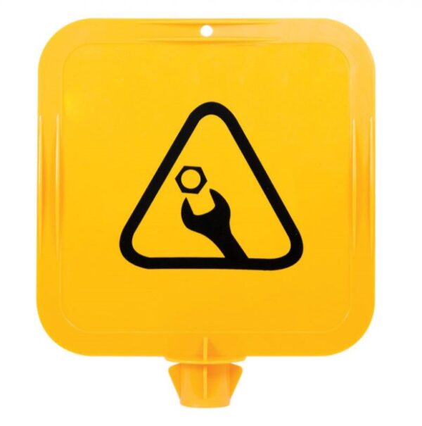 Yellow Lock In Sign Frame, Work In Progress Picto
