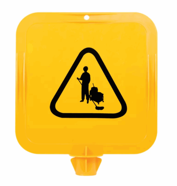 Yellow Lock In Sign Frame, Cleaning Picto