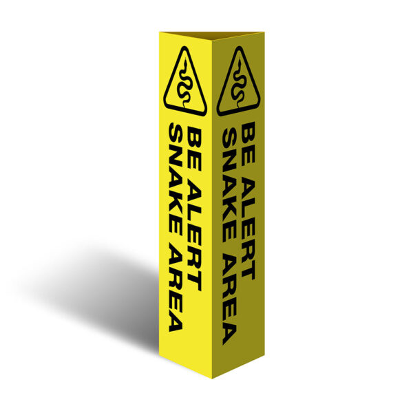 Three Sided Bollard Cover Surround, Be Alert Snake Area