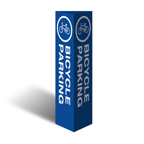 Three Sided Bollard Cover Surround, Bicycle Parking (Bicycle Picto)