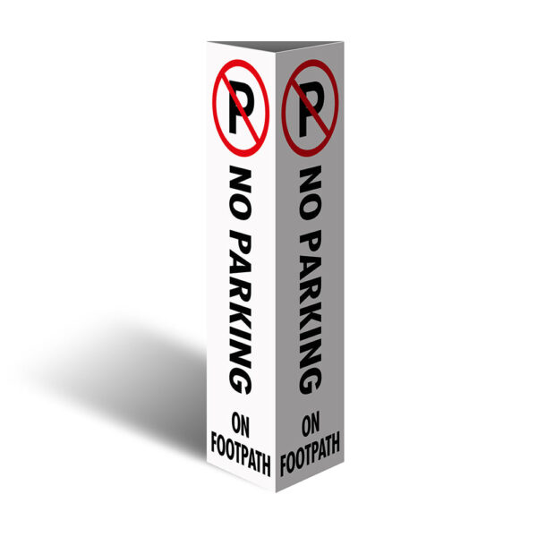 Three Sided Bollard Cover Surround, No Parking On Footpath
