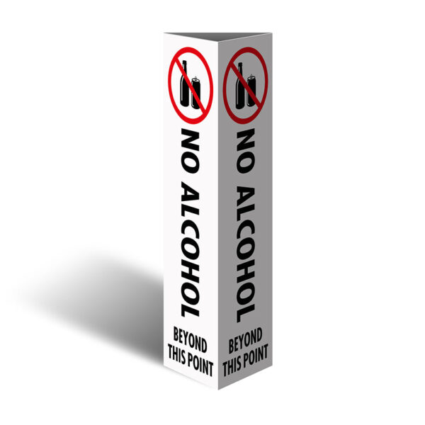 Three Sided Bollard Cover Surround, No Alcohol Beyond This Point