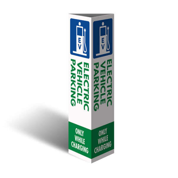 Three Sided Bollard Cover Surround, Electric Vehicle Parking...