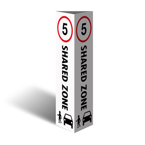 Three Sided Bollard Cover Surround, 5km Shared Zone