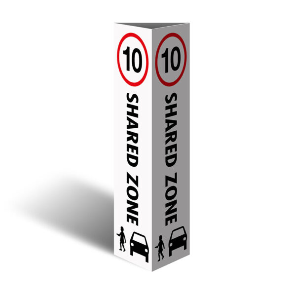 Three Sided Bollard Cover Surround, 10km Shared Zone