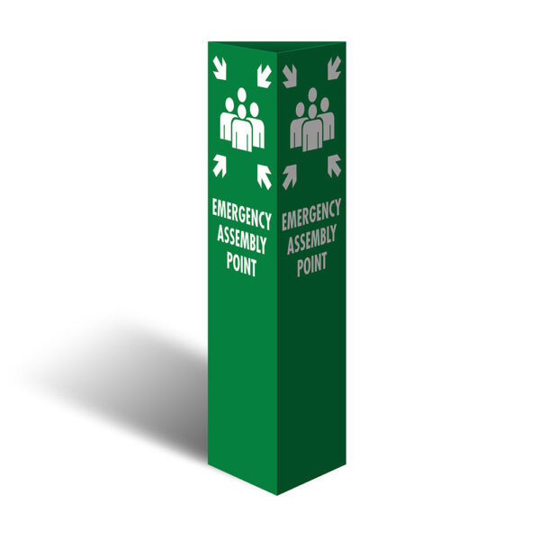 Three Sided Bollard Cover Surround, Emergency Assembly Point
