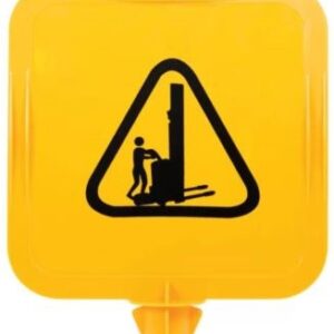 Yellow Lock In Sign Frame, Walkie Stacker Picto