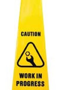 890mm Safety Cone, Caution Work In Progress