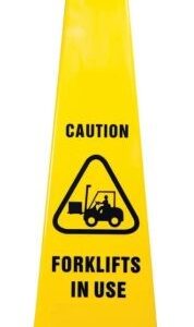 890mm Safety Cone, Caution Forklifts In Use