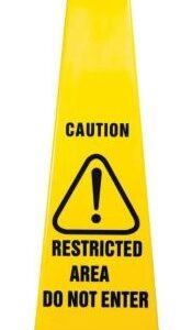 890mm Safety Cone, Caution Restricted Area Do Not Enter