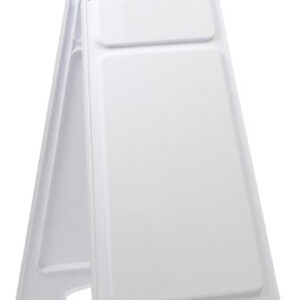 Plastic Sign Stand, Double Sided, Blank White