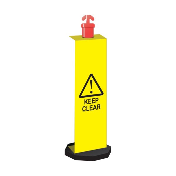 Corflute Bollard Sign Keep Clear 1200 x 300mm