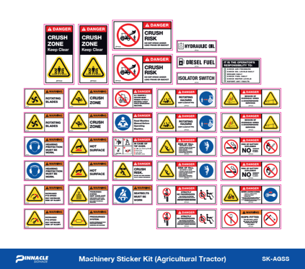 Machinery Sticker Kit, Agricultural Tractors