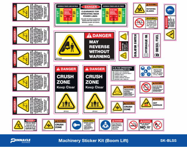 Machinery Sticker Kit, Boom Lift/Elevated Work Platform (EWP)