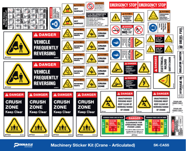 Machinery Sticker Kit, Crane - Articulated
