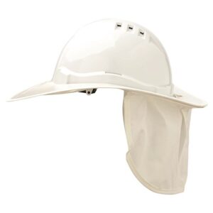 V6 Hard Hat Plastic Brim White