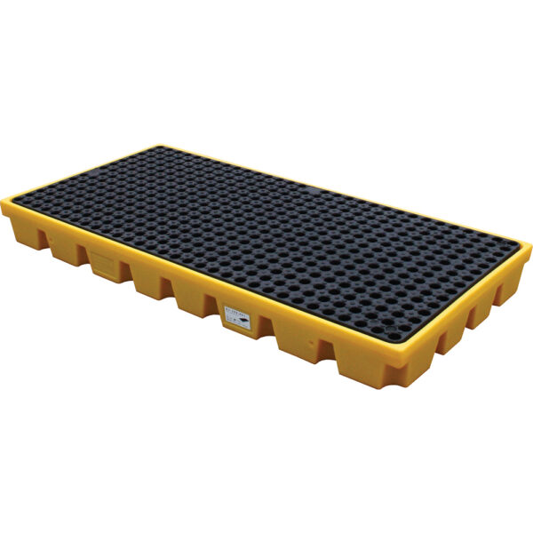 2 Drum Bunded Yellow Work Floor (800W x 1600L x 150Hmm) - 120L Sump