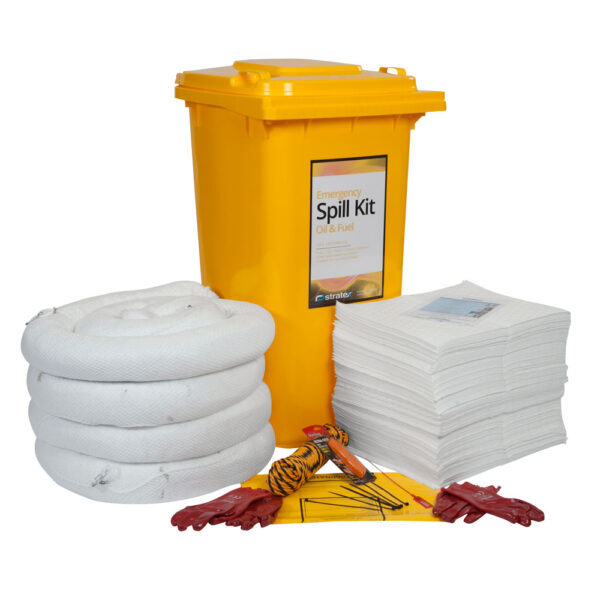 240 Litre Wheeled Bin Marine Spill Kit - Oil & Fuel