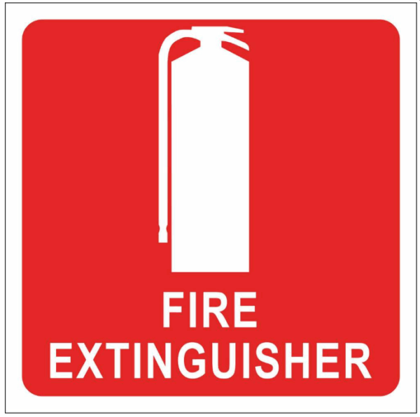 100mm x 100mm Extinguisher Location Sticker