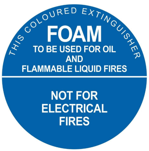 Air/Foam Identification - Metal Sign - 190 x 190mm