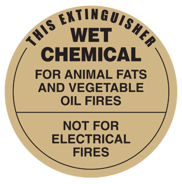 Wet Chemical Identification - Metal Sign - 190 x 190mm