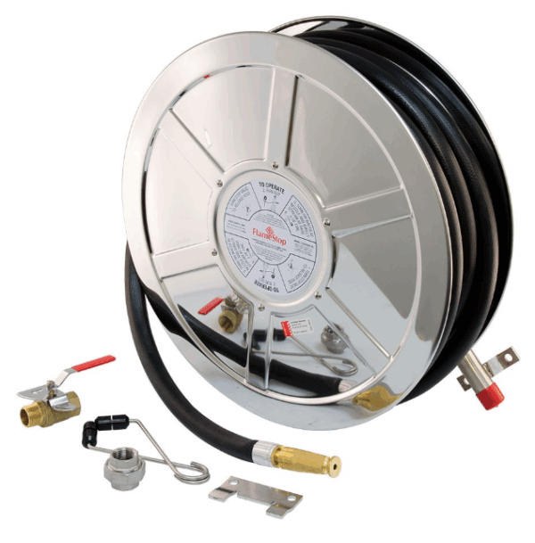 FLAMESTOP Hose Reel 25mm x 30m Stainless Steel