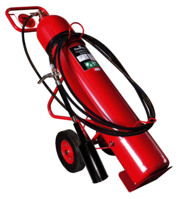 FLAMESTOP 45KG CO2 Mobile Extinguisher - Solid Rubber Wheel