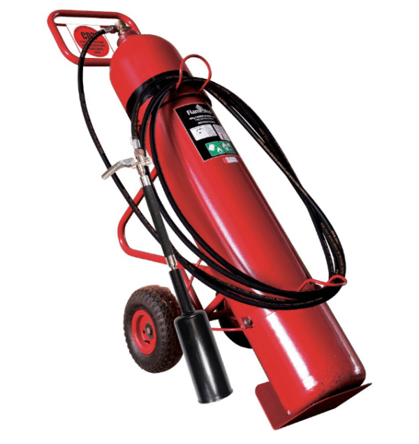 FLAMESTOP 45KG CO2 Mobile Extinguisher - Pneumatic Wheel